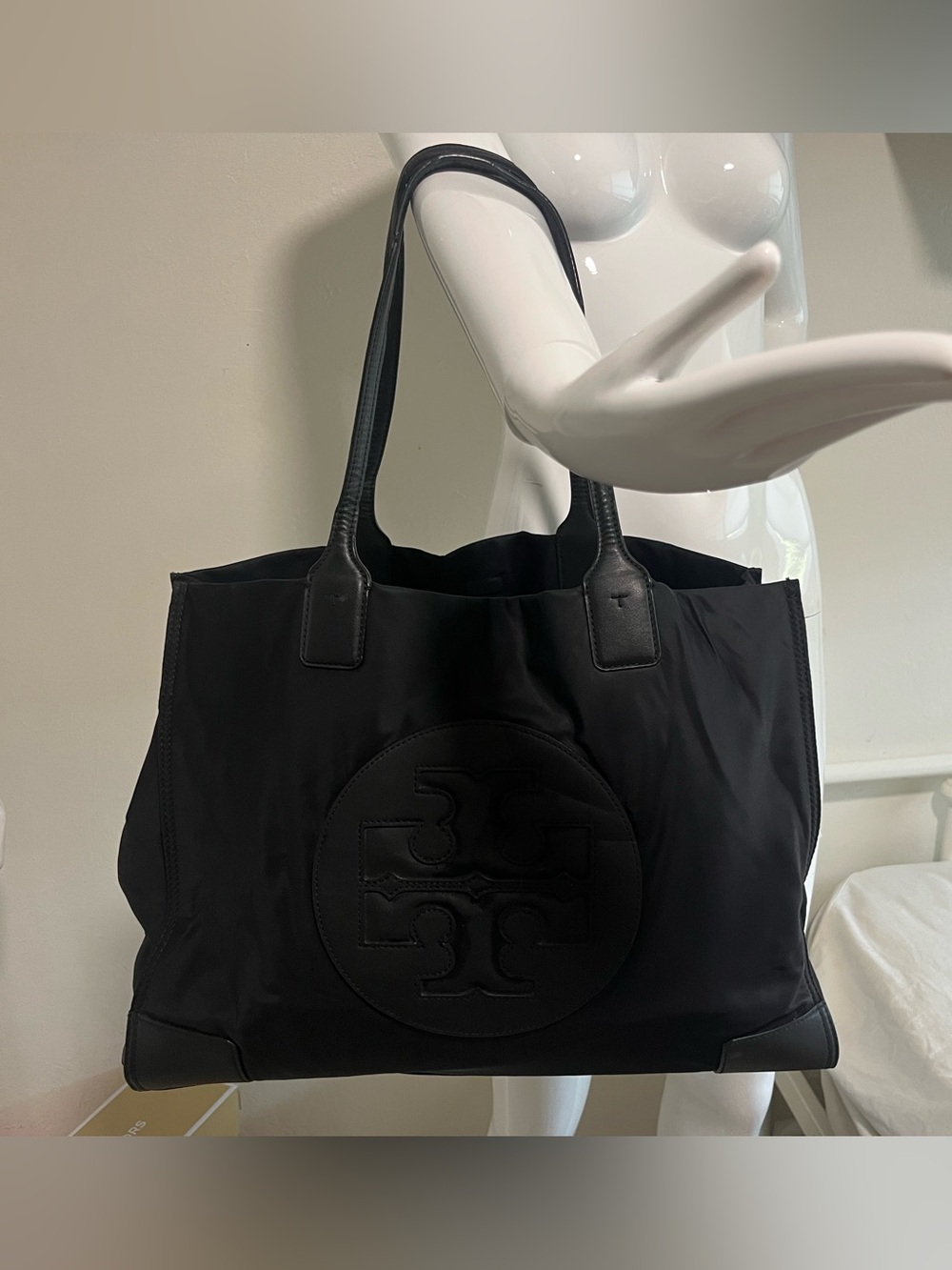 Tory Burch Ella Nylon Tote Bag in black